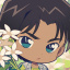 Meitantei Conan - Hattori Heiji - Badge - Flower For You Ver. (Broccoli)