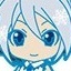 Vocaloid - Hatsune Miku - Capsule Rubber Keychain - Nendoroid Plus - Snow Miku Nendoroid Plus Capsule Rubber Keychain Part 1 - Snow (Good Smile Company)